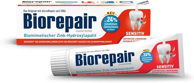 biorepair-sensitiv-zahncreme-75-ml-schmelzschutz-ohne-fluorid image 1