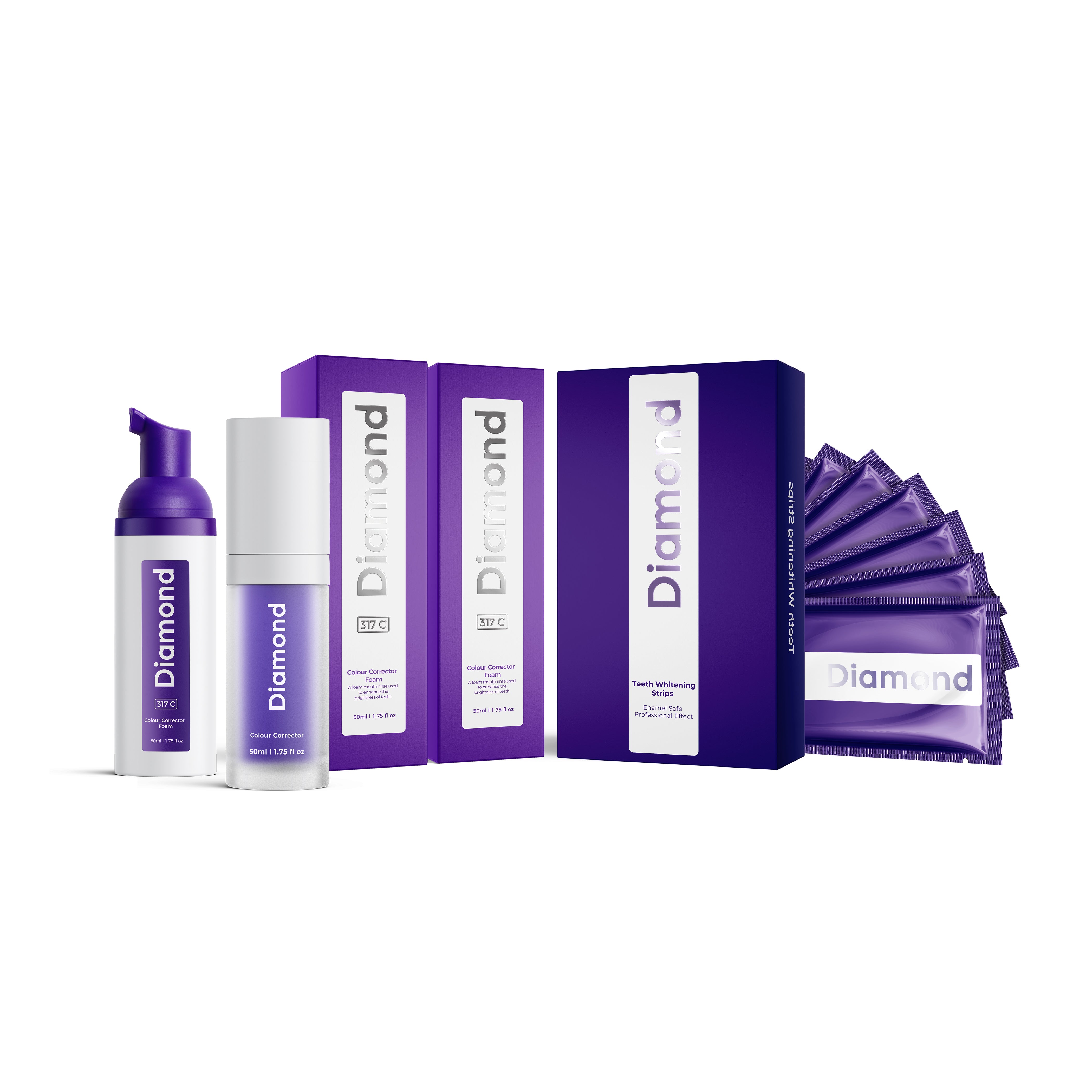 diamondsmile-maximum-zahnbleaching-bundle-mit-farbkorrektur-serum image 1