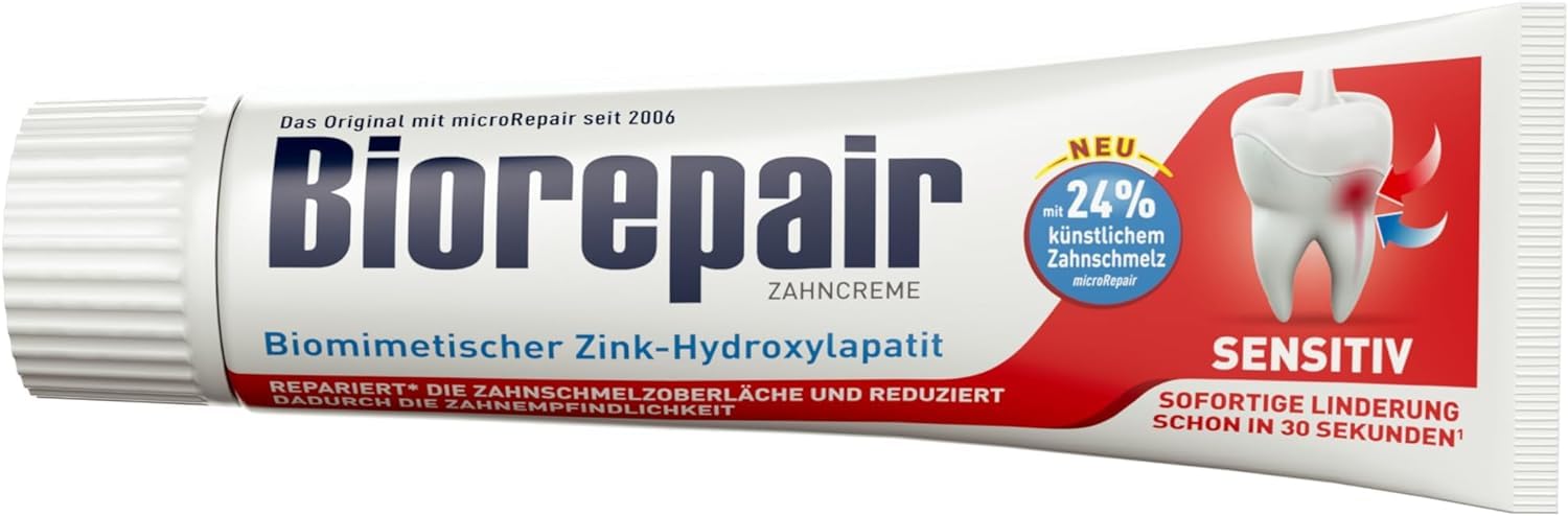 biorepair-sensitiv-zahncreme-75-ml-schmelzschutz-ohne-fluorid image 2