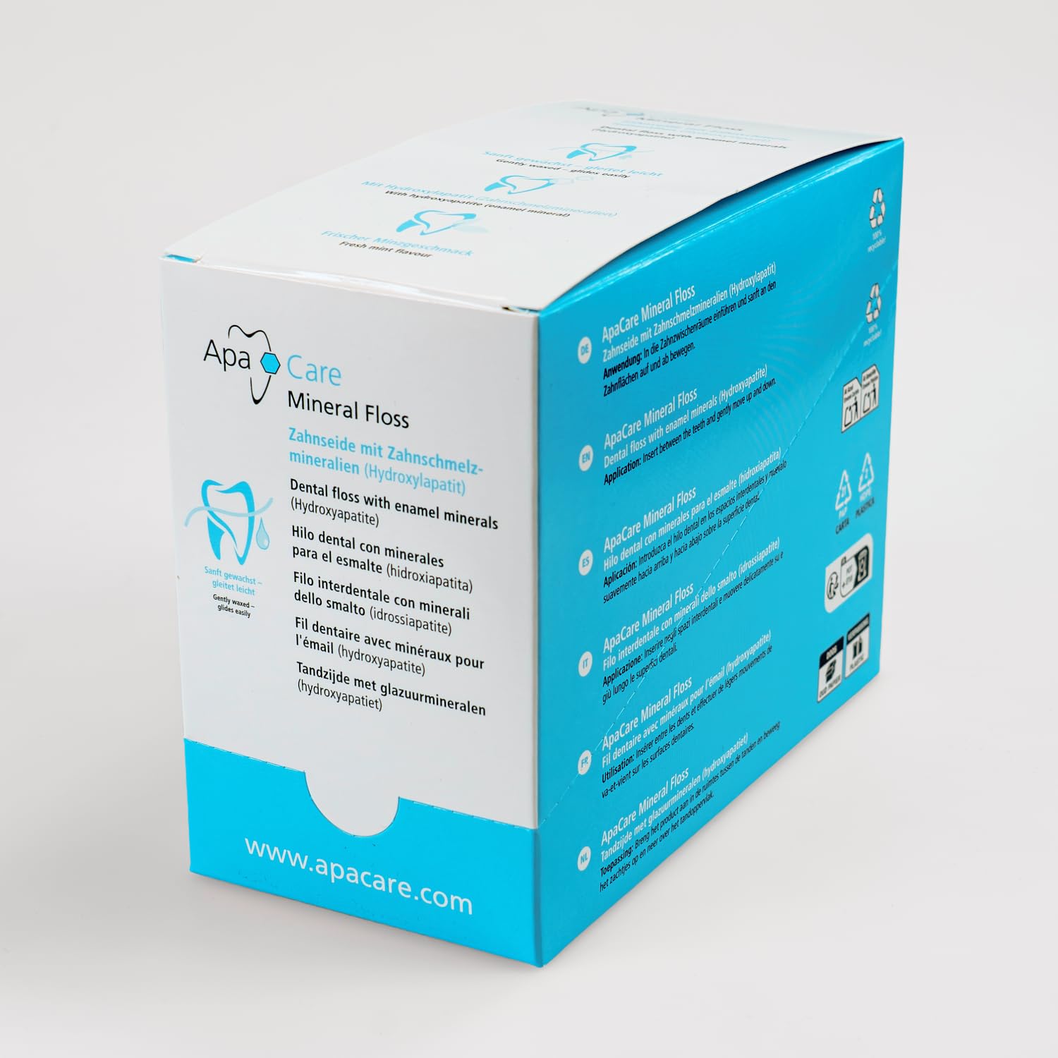apacare-mineral-floss-zahnseide-mit-fl-ssigem-zahnschmelz-6x-40-m image 5