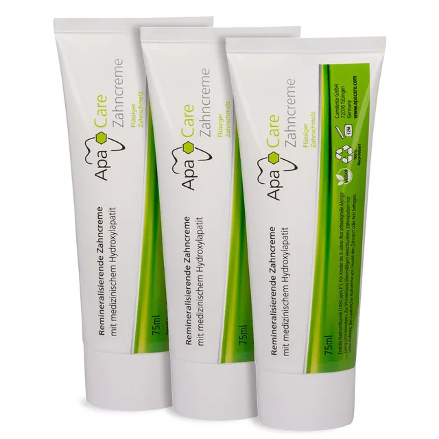 apacare-zahncreme-reparatur-mit-fl-ssigem-zahnschmelz-3x-75-ml image 1